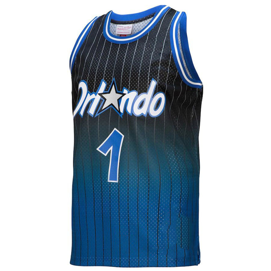 O.Magic #1 Penny Hardaway 1994-95 Hardwood Classics Fadeaway Swingman Player Jersey Royal-Black Stitched American Basketball Jersey