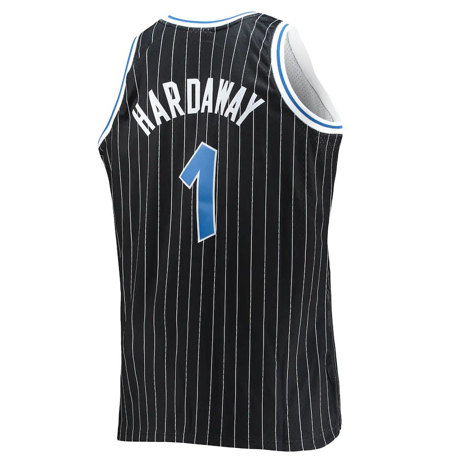 O.Magic #1 Penny Hardaway Big & Tall 1994-95 Hardwood Classics Swingman Jersey Black Stitched American Basketball Jersey