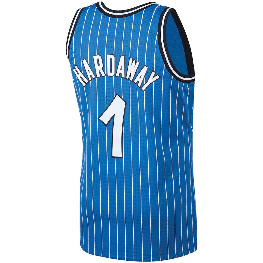 O.Magic #1 Penny Hardaway Big & Tall Hardwood Classics Jersey Blue Stitched American Basketball Jersey