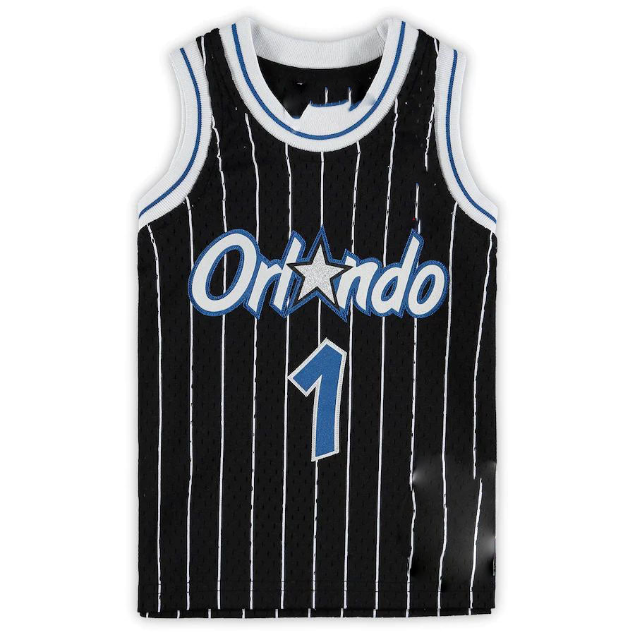 O.Magic #1 Penny Hardaway Big & Tall 1994-95 Hardwood Classics Swingman Jersey Black Stitched American Basketball Jersey