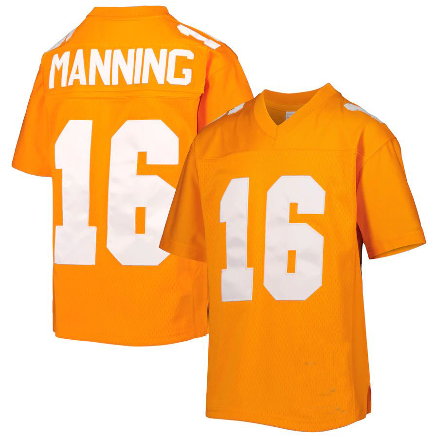 T.Volunteers #16 Peyton Manning Replica Jersey Tennessee Orange Stitched American College Jerseys