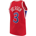 PH.76ers #3 Allen Iverson 1996-97 Hardwood Classics Swingman Jersey - Red Stitched American Basketball Jersey