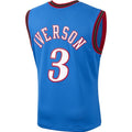PH.76ers #3 Allen Iverson 1999-2000 Hardwood Classics Swingman Jersey - Royal Stitched American Basketball Jersey