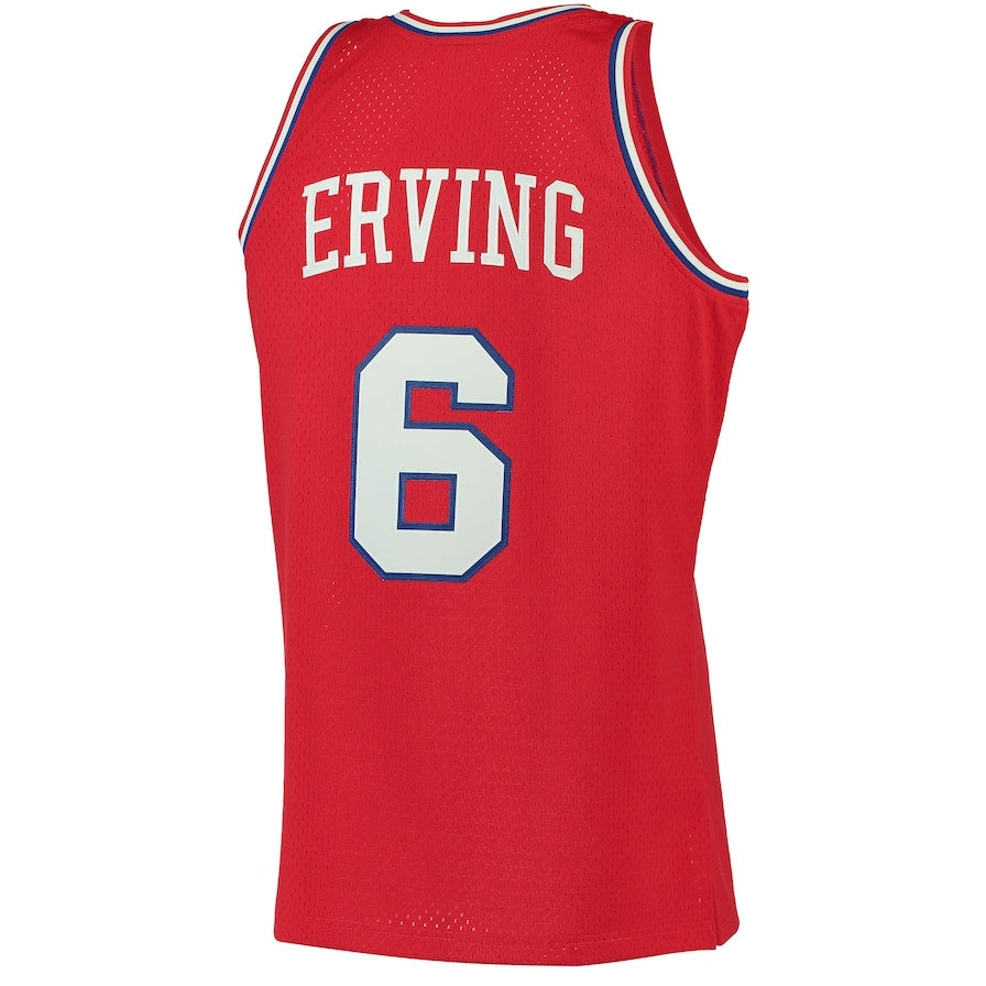 PH.76ers #6 Julius Erving Hardwood Classics Swingman Jersey - Red Stitched American Basketball Jersey