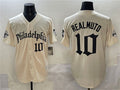 Philadelphia Phillies #10 J.T. Realmuto Cream Gothic Vapor Limited Stitched Baseball Jersey