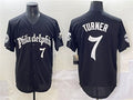 Philadelphia Phillies #7 Trea Turner Black Gothic Vapor Limited Stitched Baseball Jersey