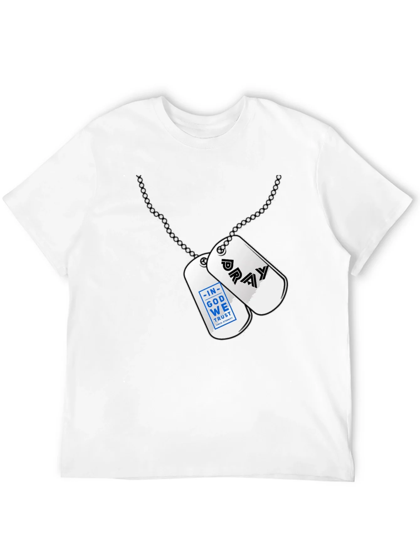 Pray Dog Tag Graphic T-Shirt