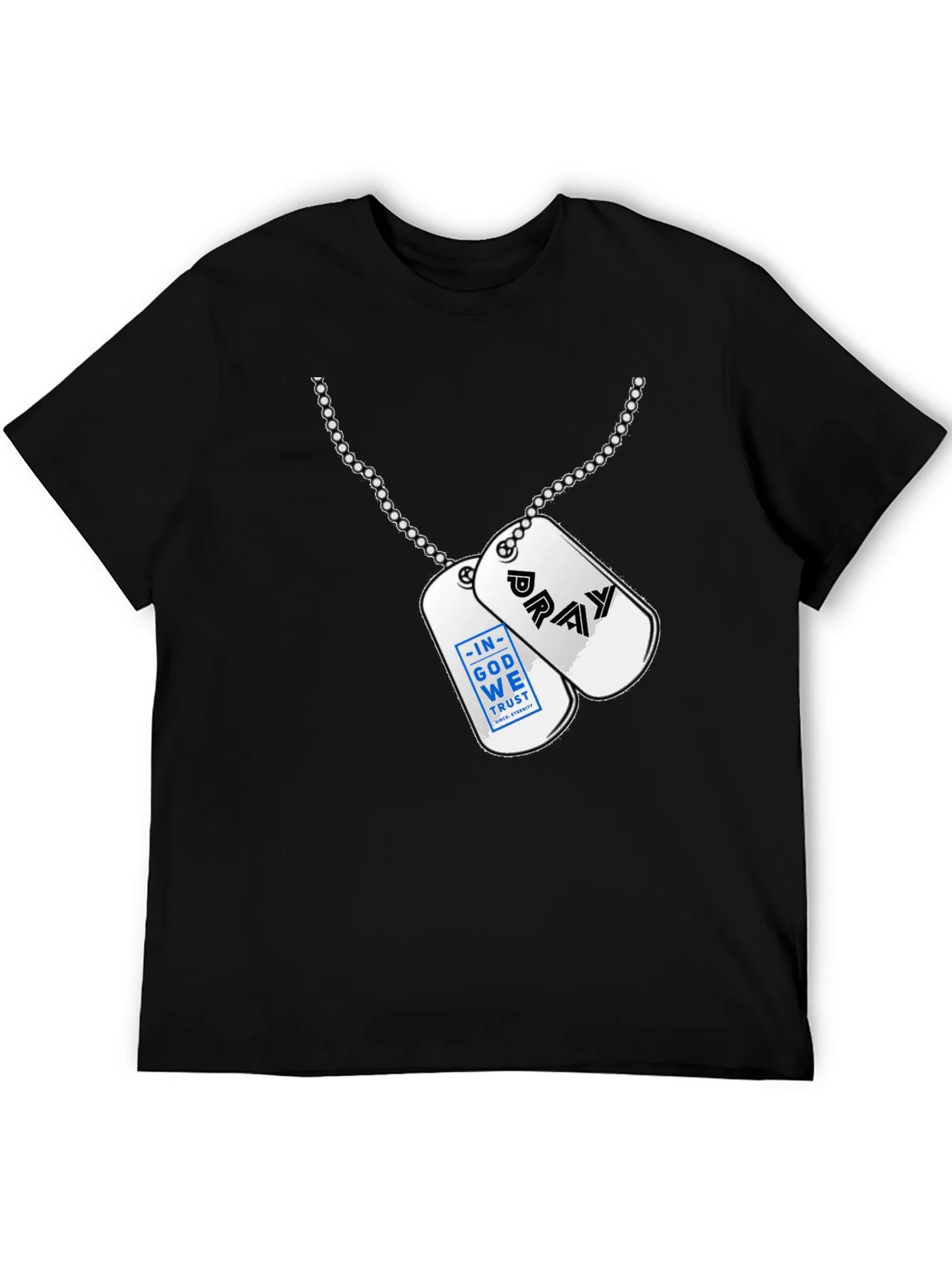 Pray Dog Tag Graphic T-Shirt