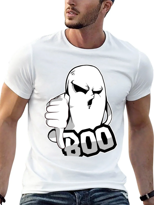 Boo! Ghost Graphic T-Shirt - Halloween Spooktacular