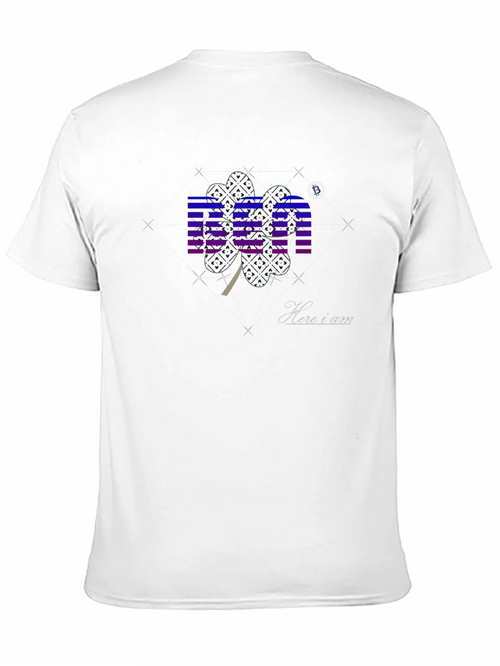 Black Graphic T-Shirt with BEA & Shamrock Design