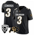 #3 EDWAROS C.Buffaloes Original Retro Brand NIL Football Player Jersey C Black Stitched American College Jerseys