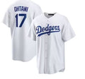 Baseball Jerseys Los Angeles Dodgers #17 Clayton Kershaw White Home Replica Player Name Jersey