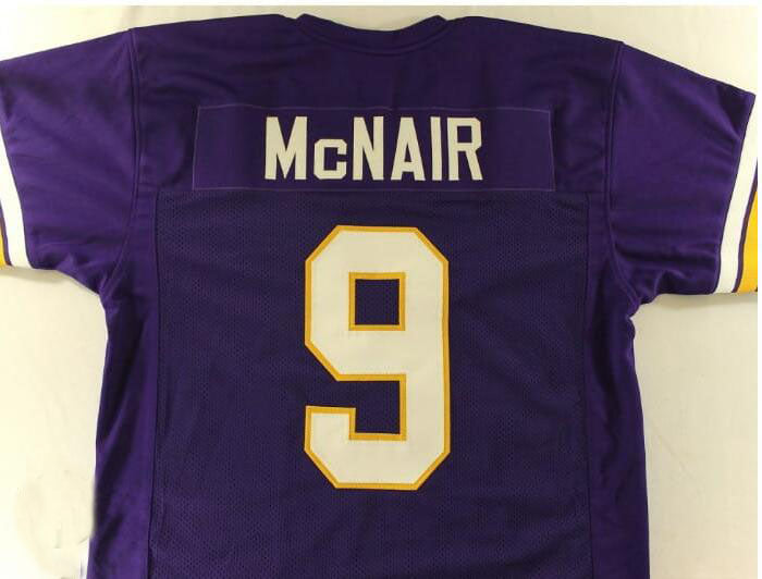 #9 Alcorn State purple Stitched American Football Jersey College Jerseys