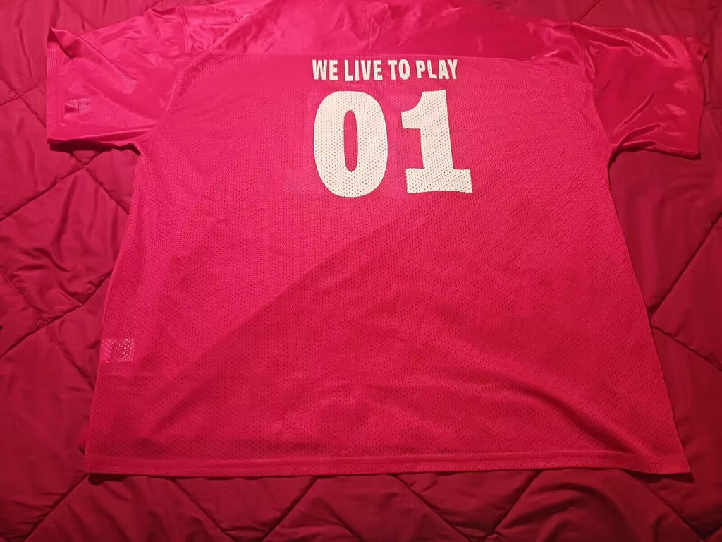 Bally's #01 We Live To Play red American Football Jerseys