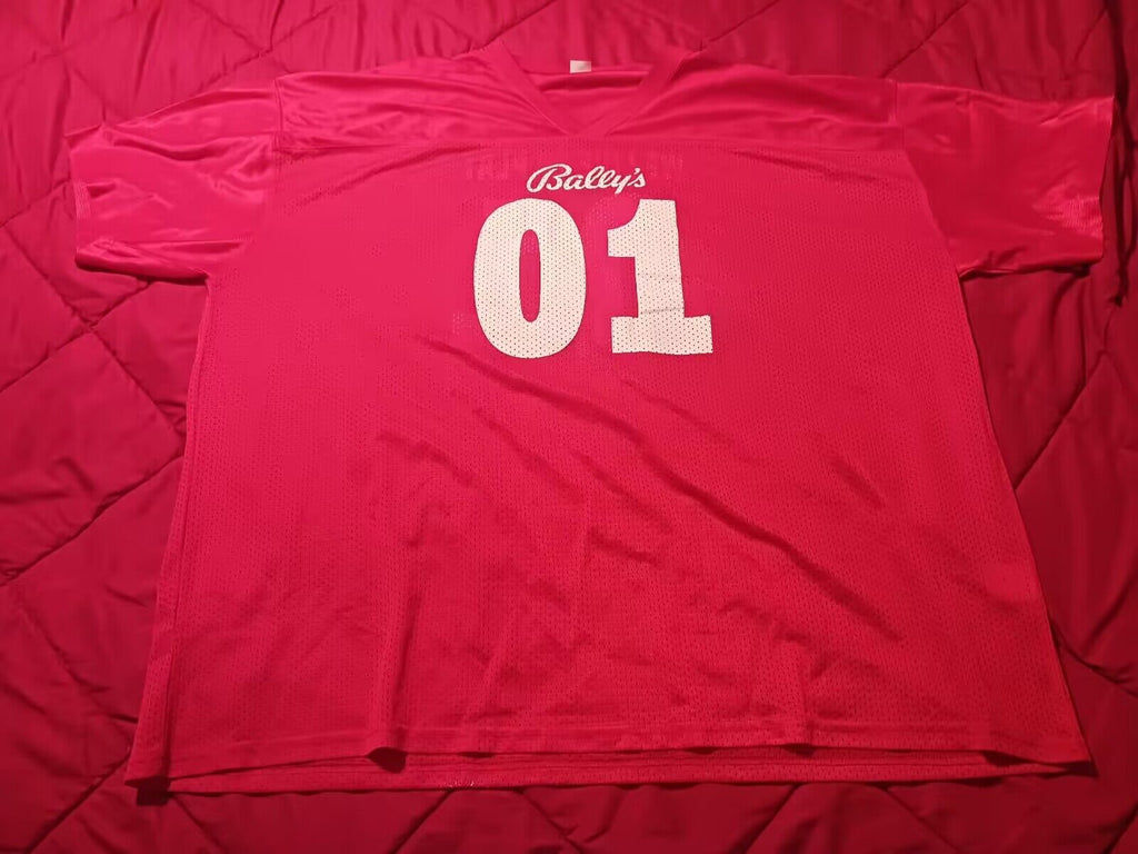Bally's #01 We Live To Play red American Football Jerseys