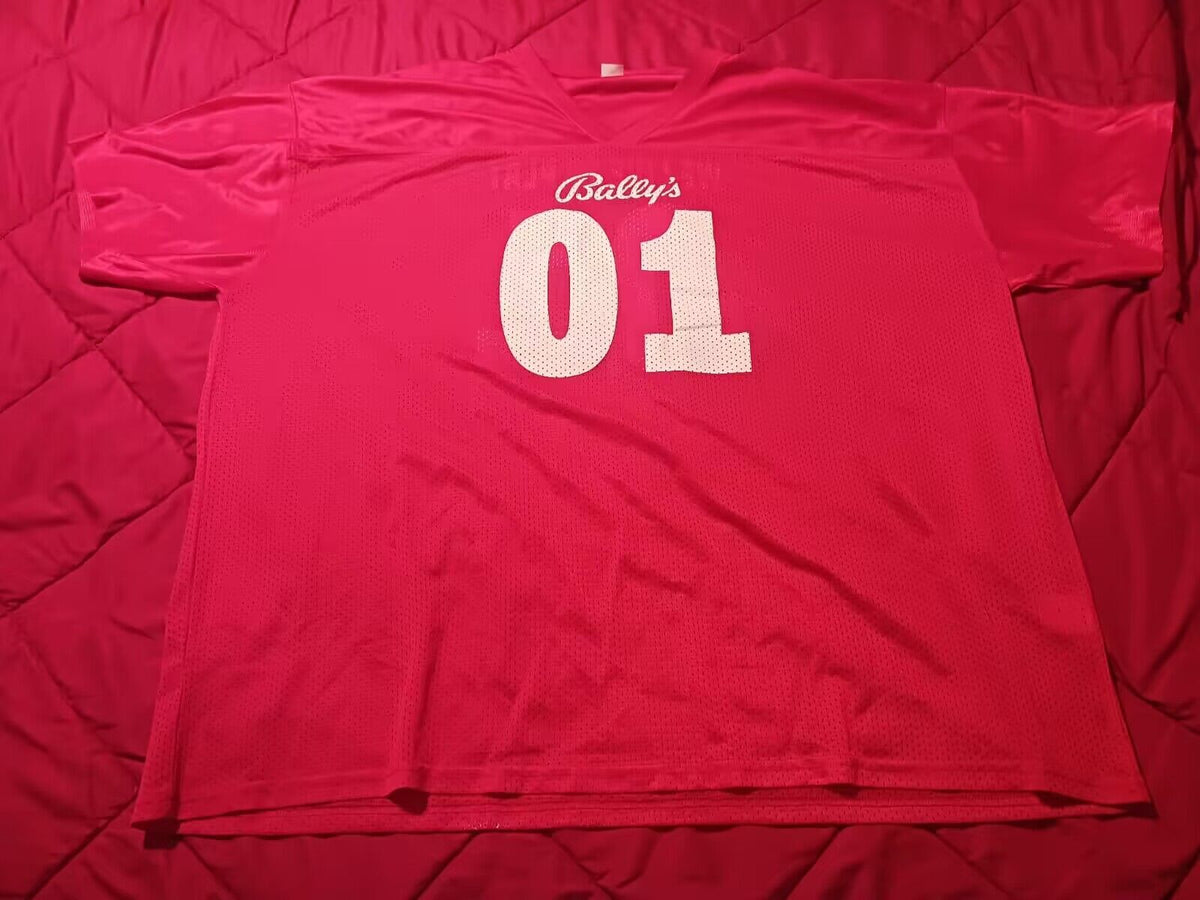 Bally's #01 We Live To Play red American Football Jerseys