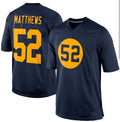 GB.Packers #52 Clay Matthews Throwback Limited Jersey - Navy Blue American Football Jerseys