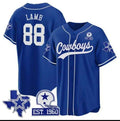 Cowboys #88 CeeDee Lamb Royal Texas Patch Baseball Jersey All Stitched Baseball Jersey