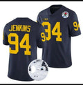 M.Wolverines #94 Kris Jenkins Navy Blue Rose Bowl Patch Stitched Jersey College Jerseys