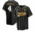 Cowboys #4 Dak Prescott Black Stitched Baseball Jersey