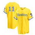 Boston Red Sox #11 Rafael Devers City Connect Replica Player Jersey - Gold Light Blue Baseball Jerseys