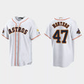 #47 Rafael Montero Houston Astros 2023 Gold Program JerseyC White Stitches Baseball Jerseys