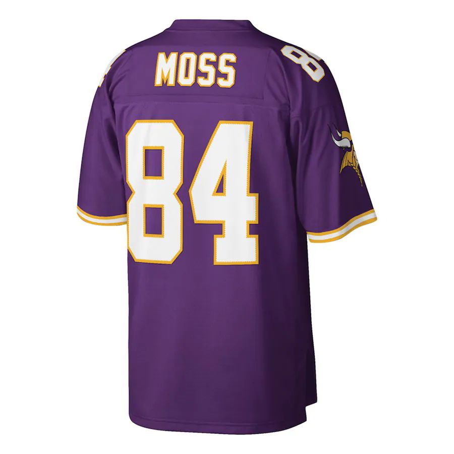 MN.Vikings #84 Randy Moss Big & Tall 1998 Retired Player Replica Jersey Purple Stitched American Football Jerseys