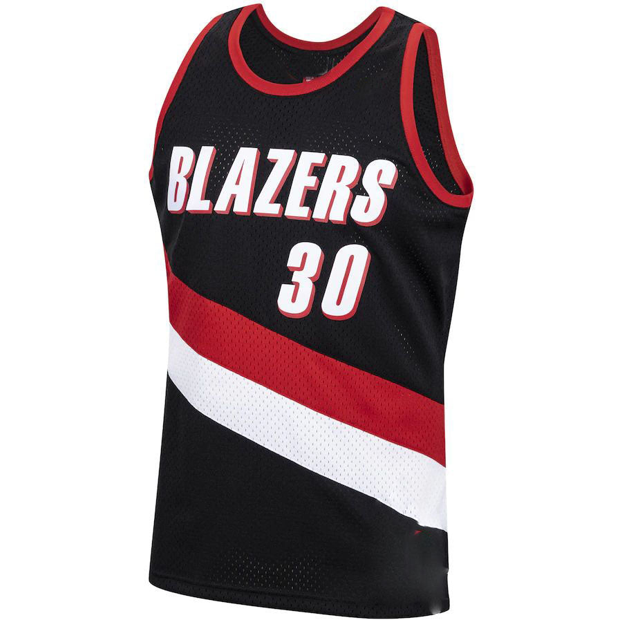 P.Trail Blazers #30 Rasheed Wallace 1999-00 Hardwood Classics Swingman Jersey Icon Edition Black Stitched American Basketball Jersey