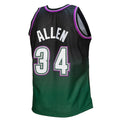 M.Bucks #34 Ray Allen 1996-97 Hardwood Classics Fadeaway Swingman Player Jersey Green-Black Stitched American Basketball Jersey