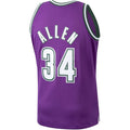 M.Bucks #34 Ray Allen Hardwood Classics 2000-01 Swingman Jersey Purple Stitched American Basketball Jersey