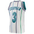 C.Hornets #3 Rex Chapman 1988-89 Hardwood Classics Swingman Jersey White Stitched American Basketball Jersey