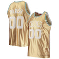 Custom B.Celtics Robert Parish 75th Anniversary 1985-86 Hardwood Classics Swingman Jersey Gold American Stitched Basketball Jersey