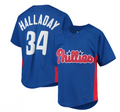 Philadelphia Phillies #34 Roy Halladay Cooperstown Collection Mesh Batting Practice Jersey - Royal Baseball Jerseys