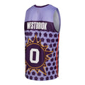 H.Rockets #0 Russell Westbrook 2009 Rising Stars Swingman Jersey - Purple Stitched American Basketball Jersey