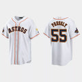 #55 Ryan Pressly Houston Astros 2023 Gold Program JerseyC White Stitches Baseball Jerseys