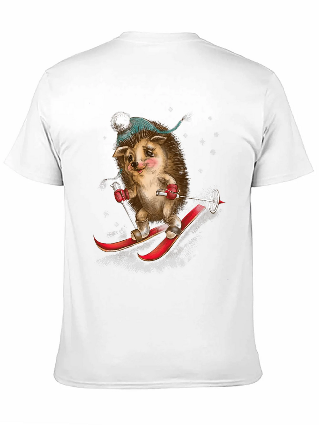 Skiing Hedgehog Graphic Tee
