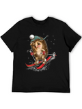Skiing Hedgehog Graphic Tee