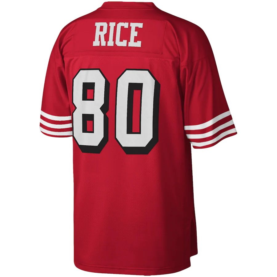 SF.49ers #80 Jerry Rice Scarlet 1994 Legacy Replica Jersey Stitched American Football Jersey