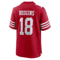 SF.49ers #18 Isaiah Hodgins Scarlet Team Game Stitched American Football Jerseys
