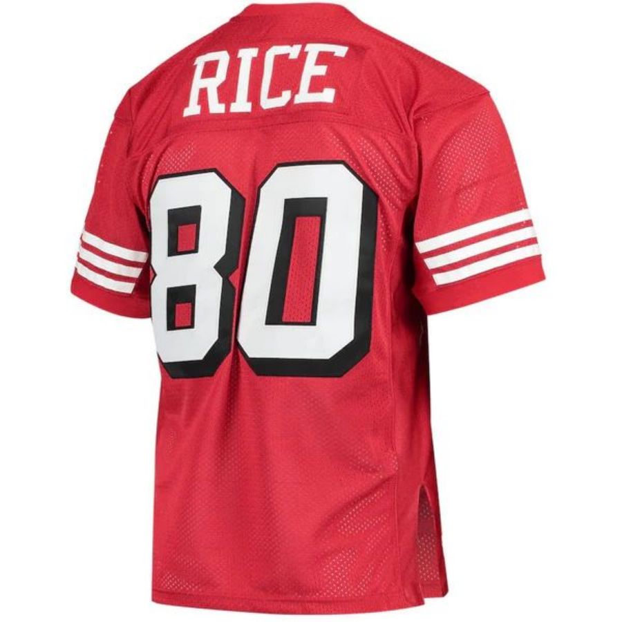 SF.49ers #80 Jerry Rice Scarlet 1994 Authentic Retired Player Football Jerseys