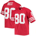 SF.49ers #80 Jerry Rice Player Scarlet Legacy Replica Football Jerseys