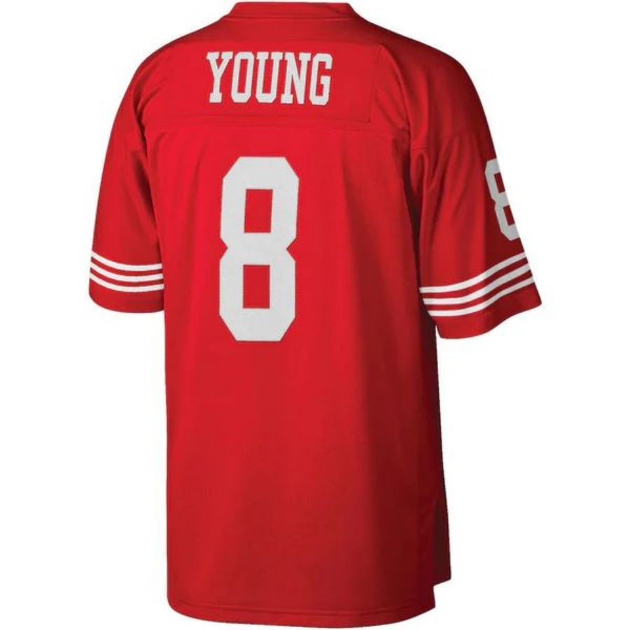 SF.49ers #8 Steve Young Player Scarlet Legacy Replica Football Jerseys