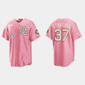 #37 STEPHEN STRASBURG WASHINGTON NATIONALS CITY CONNECT SPECIAL EDITION JERSEYC PINK Baseball Jerseys
