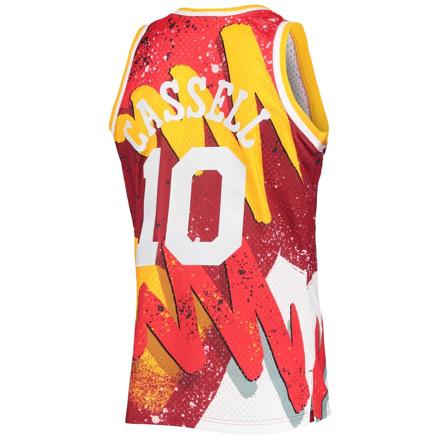 H.Rockets #10 Sam Cassell Hardwood Classics 1993-94 Hyper Hoops Swingman Jersey Red Stitched American Basketball Jersey