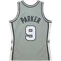 S.Antonio Spurs #9 Tony Parker Unisex Hall of Fame Class of 2023 Throwback Swingman Jersey - Gray Stitched American Basketball Jersey