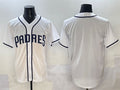 San Diego Padres Blank White Cool Base Stitched Baseball Jersey