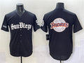 San Diego Padres Team Big Logo Black Gothic Edition Vapor Limited Stitched Baseball Jersey