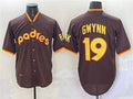 San Diego Padres #19 Tony Gwynn Brown Throwback Stitched Baseball Jersey