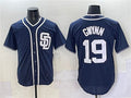 San Diego Padres #19 Tony Gwynn Navy Cool Base Stitched Baseball Jersey