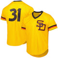 San Diego Padres #31 Dave Winfield Cooperstown Collection Mesh Batting Practice Jersey - Gold Stitched Baseball Jersey